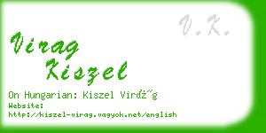 virag kiszel business card